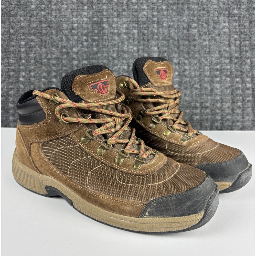 Orthofeet 882 Dakota Hiking Boots Brown Leather Wide Orthopedic Size 10 W